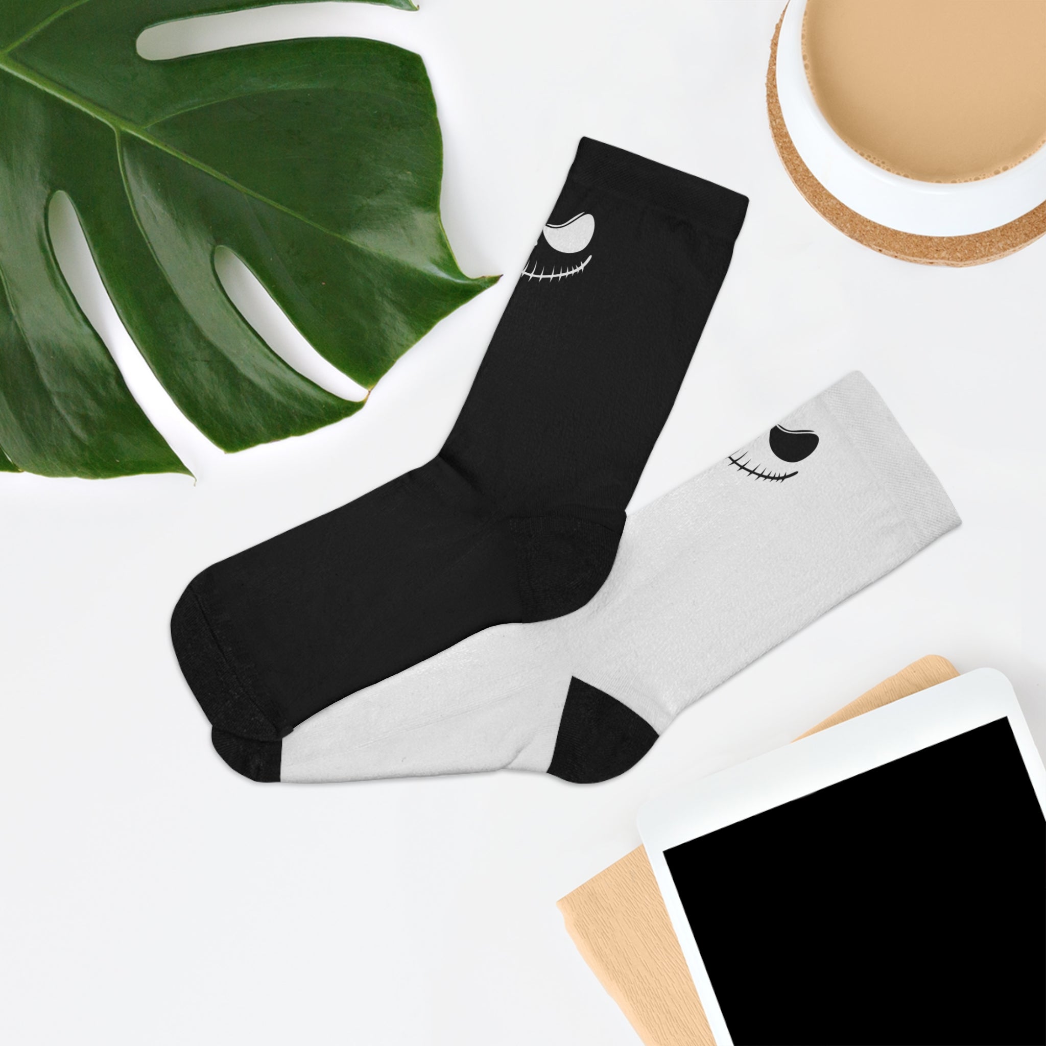 Socks Jack Skellington Halloween Recycled Poly Nem csak ünnepekre